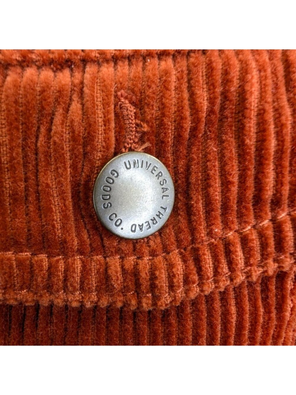 Universal Thread Freeborn Womens Corduroy Jacket Rust Orange Size M Snap Button - Picture 4 of 9